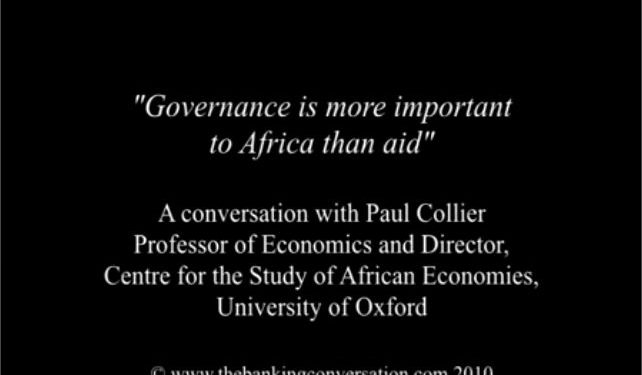 “Governance is more important to Africa than aid”