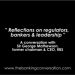 “Reflections on regulators, bankers and leadership”